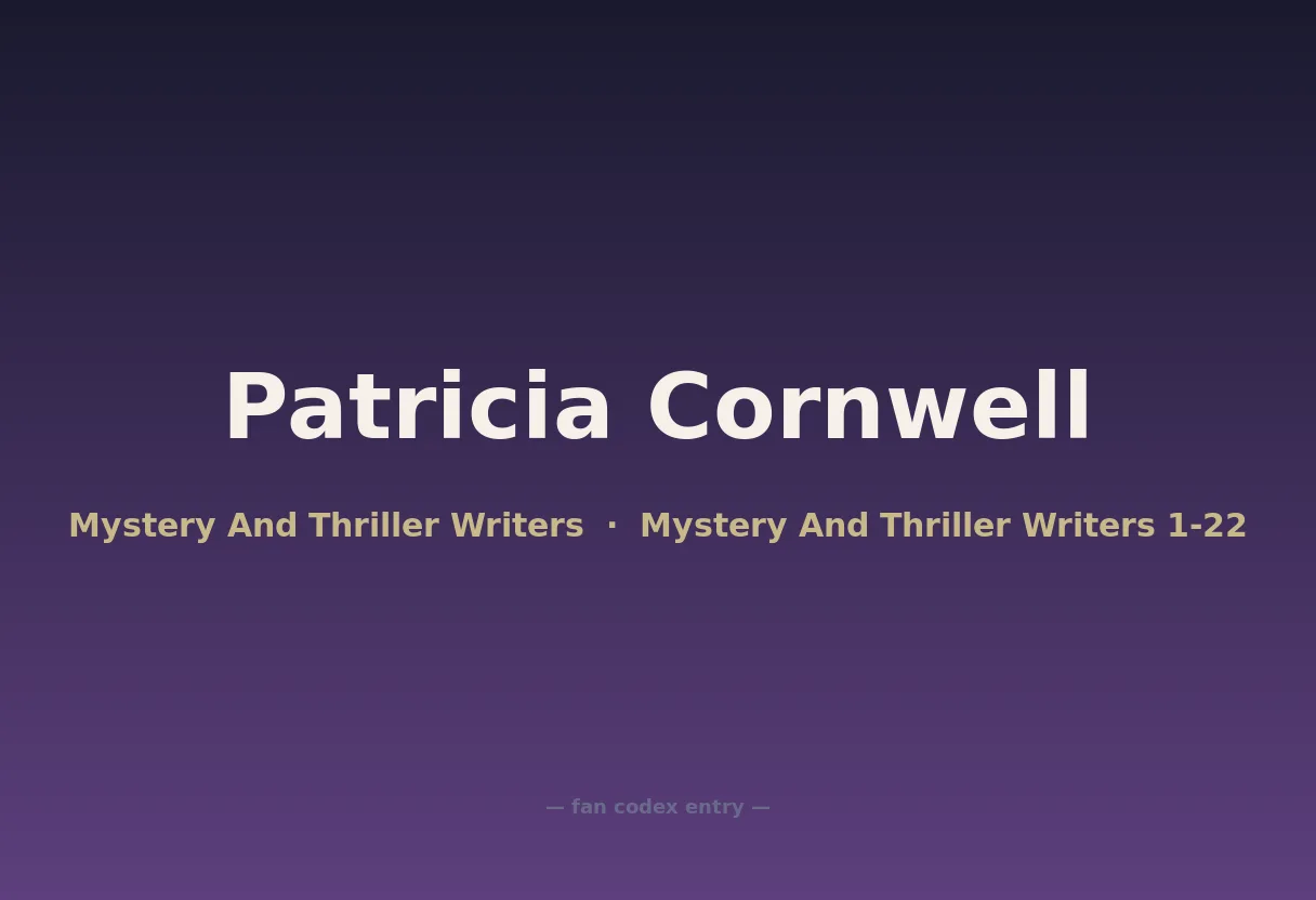 Patricia Cornwell