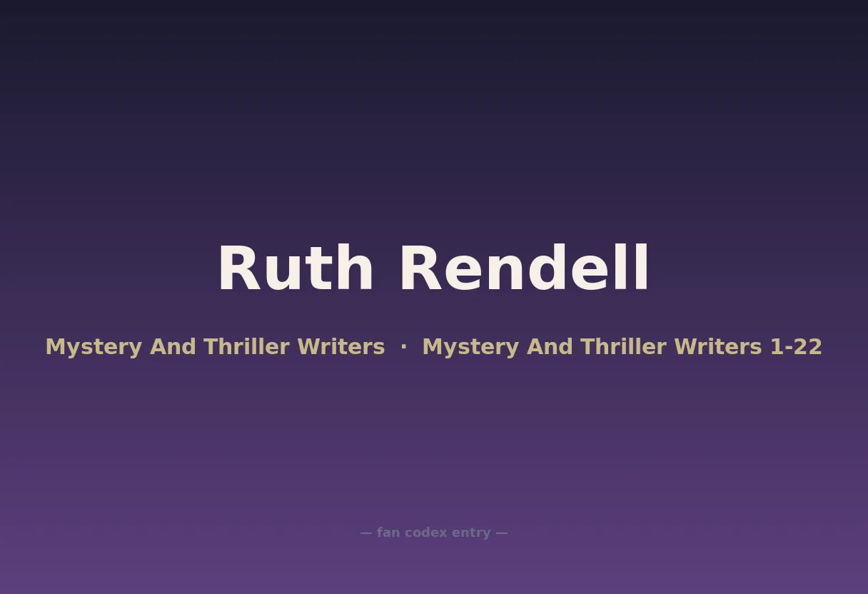 Ruth Rendell