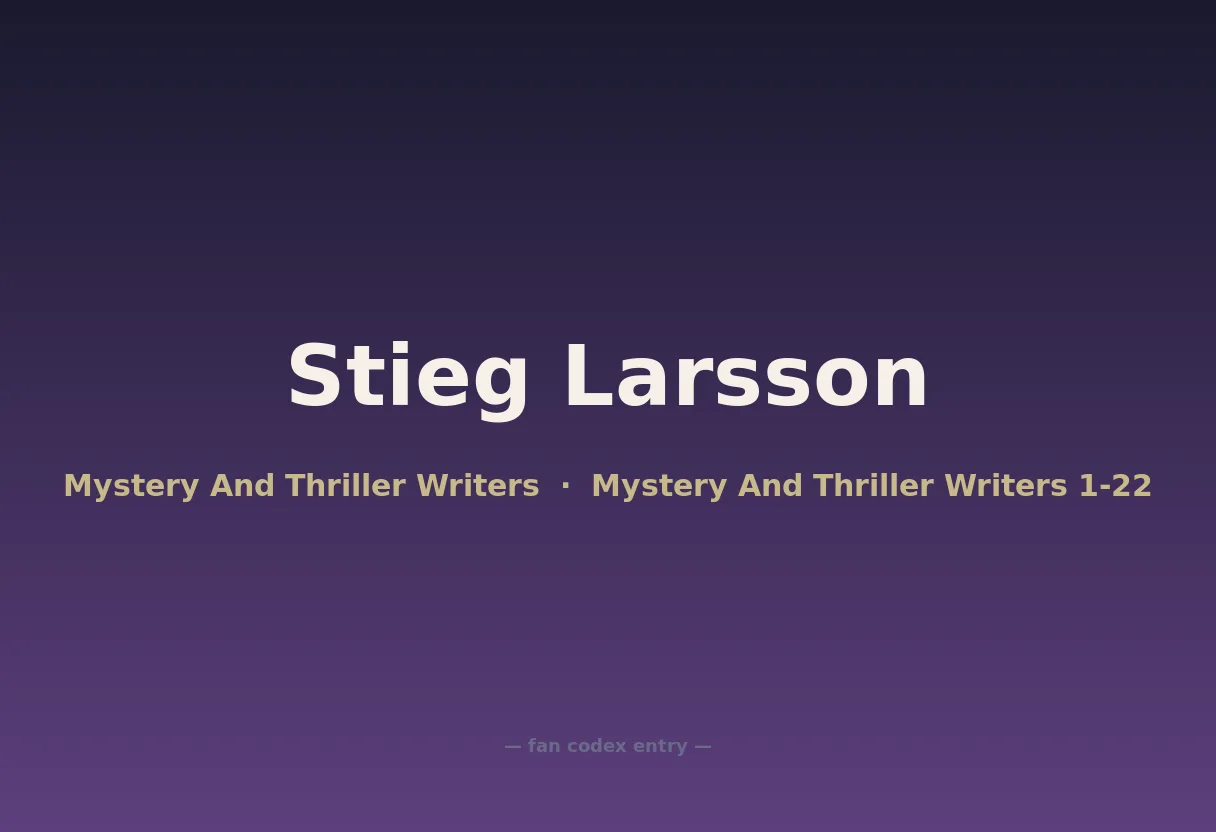 Stieg Larsson